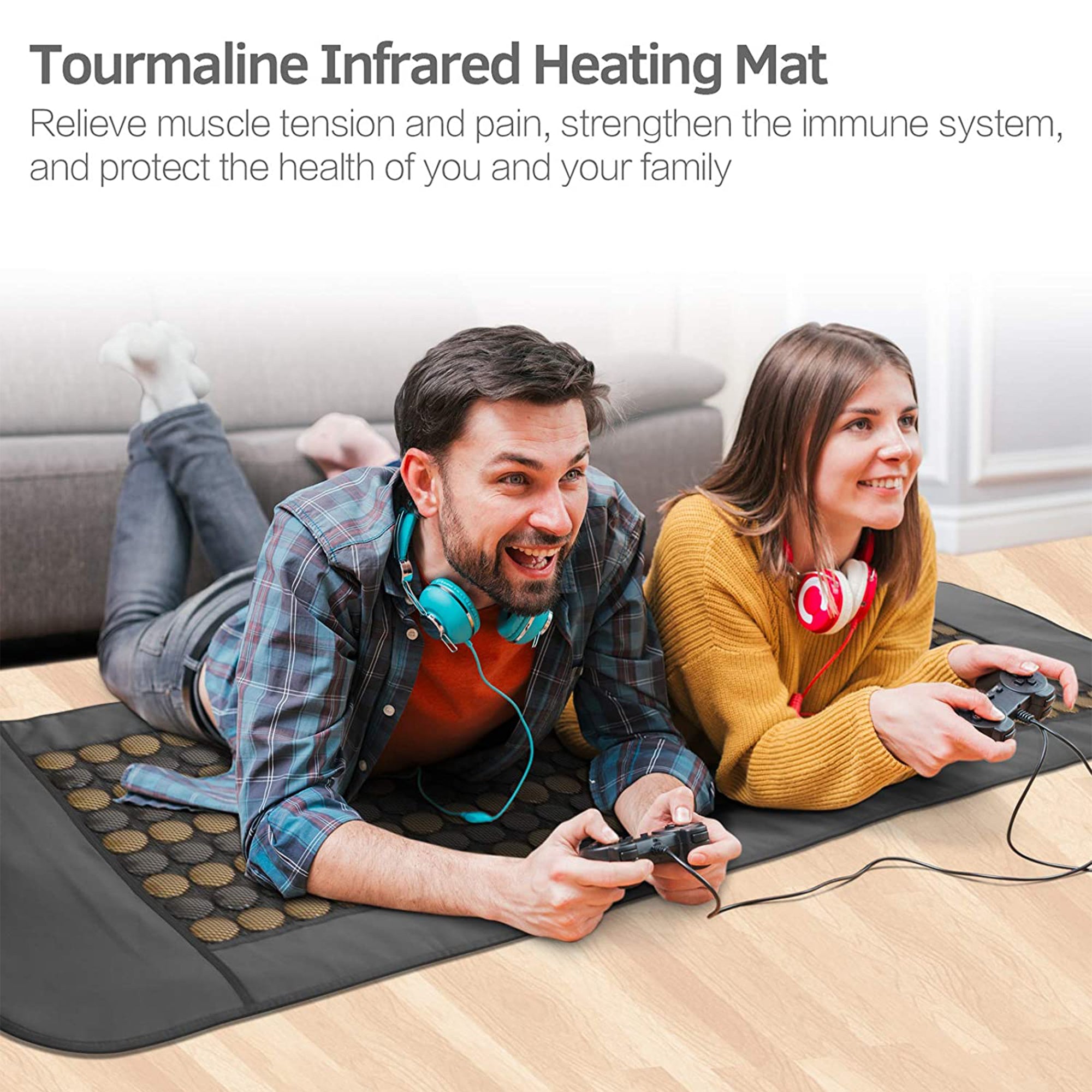 UTK 24 x 70" Tourmaline Stone Infrared Relief Heating Mat w/Remote (Open Box) - VMInnovations