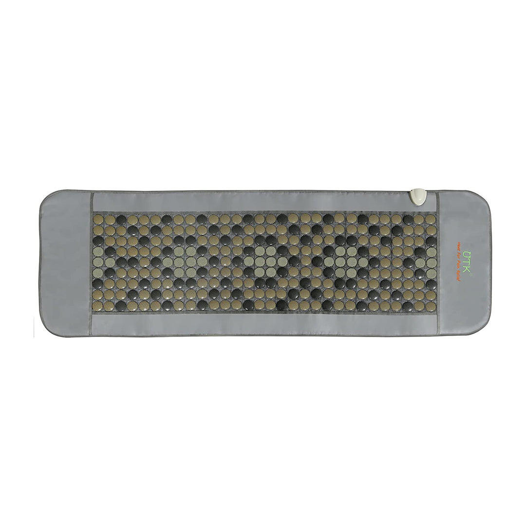 UTK 24" x 70" Tourmaline Stone Infrared Pain Relief Heating Mat w/ Remote, Gray - VMInnovations