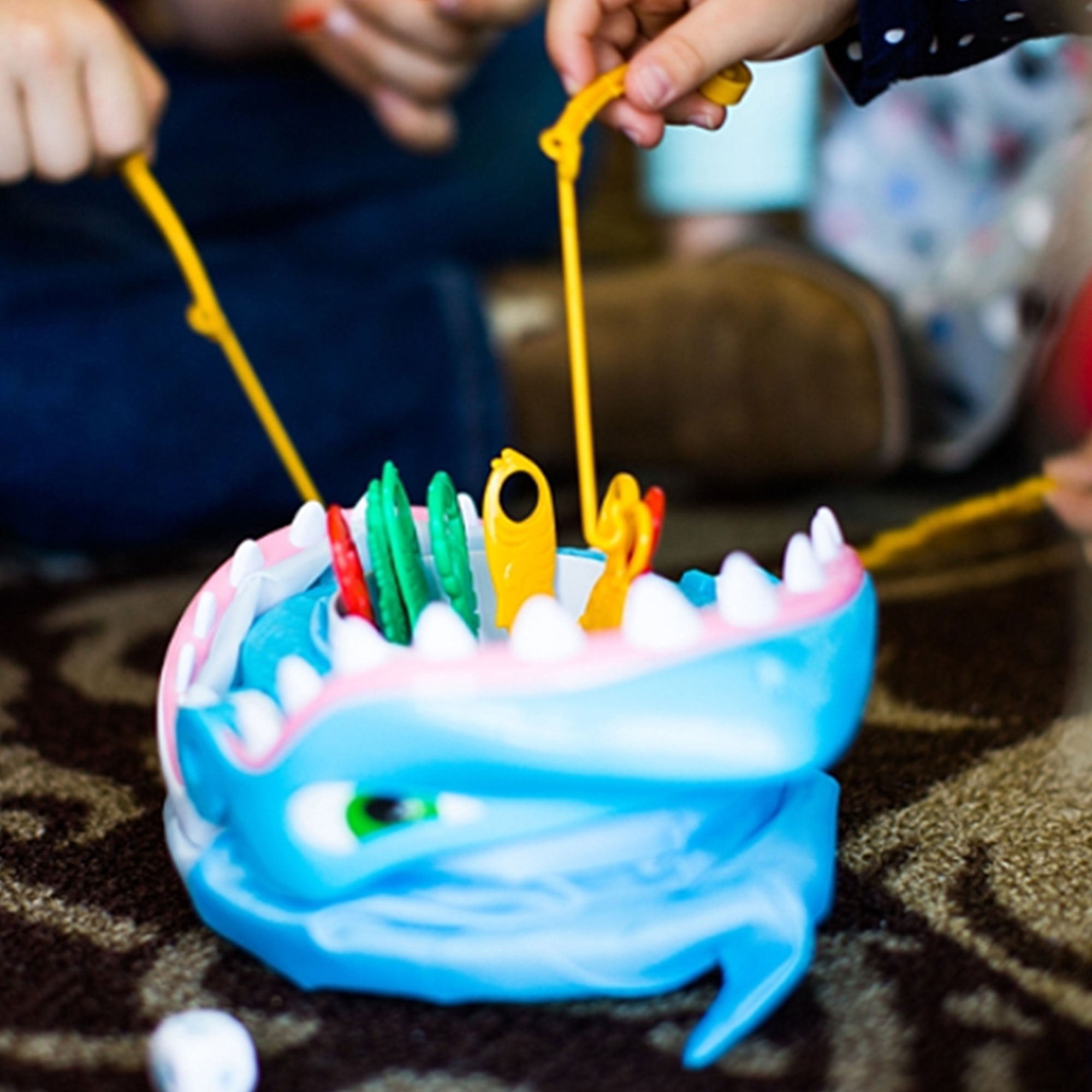 Pressman Shark Bite Fishing Game with Goliath Dragon Snacks Memory Game Sets