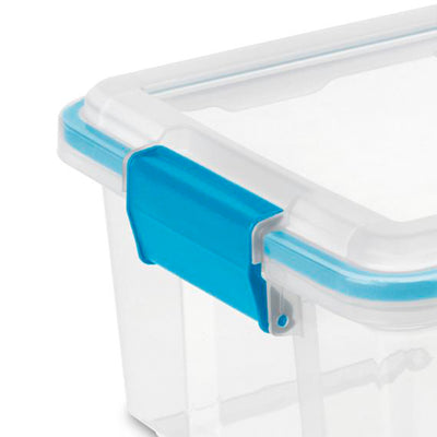 Sterilite 12 Qt Plastic Storage Bin Container Clear Gasket Sealed Box, (12 Pack)