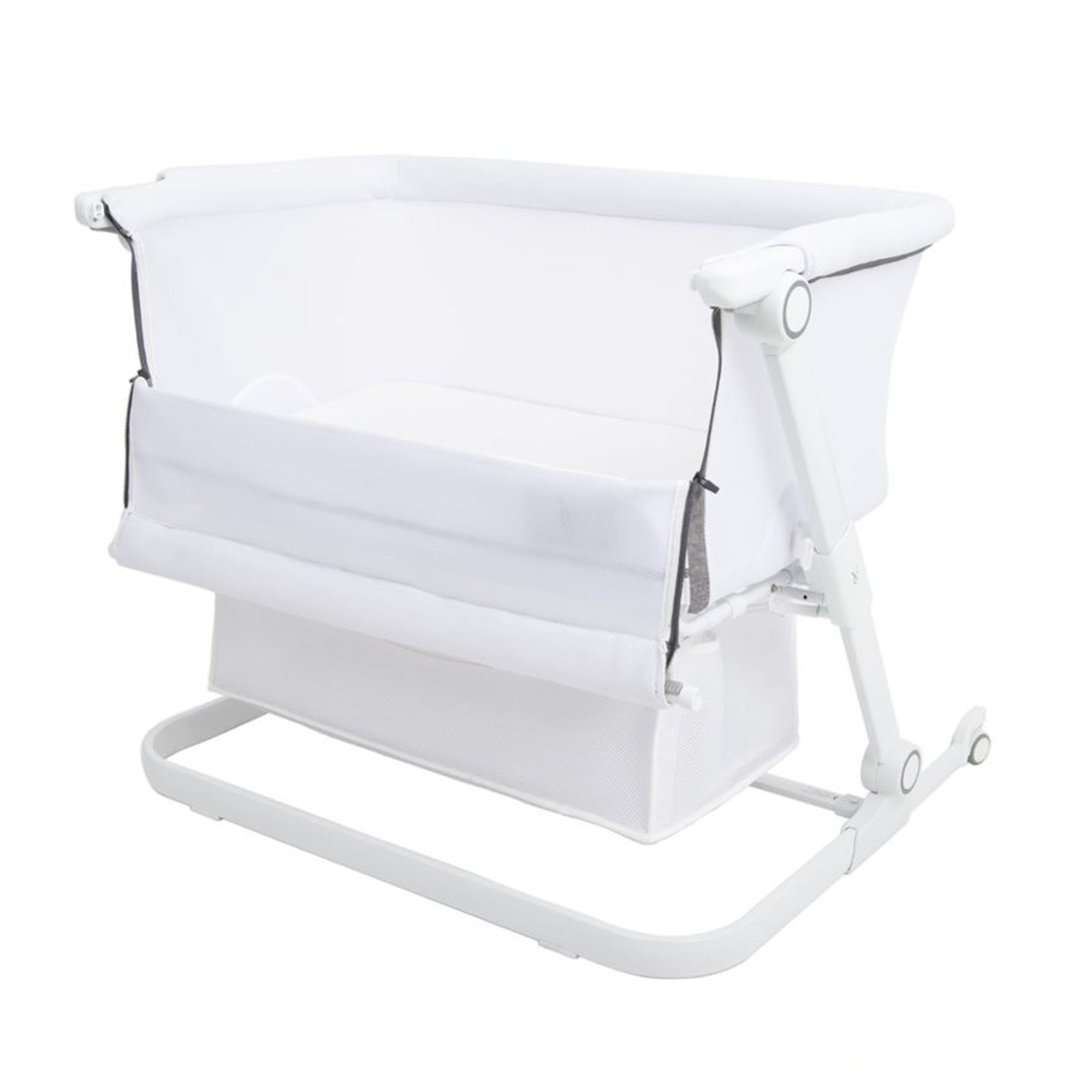 Venice Child Sunset Dreaming Portable Lockable Bedside Bassinet Crib, White