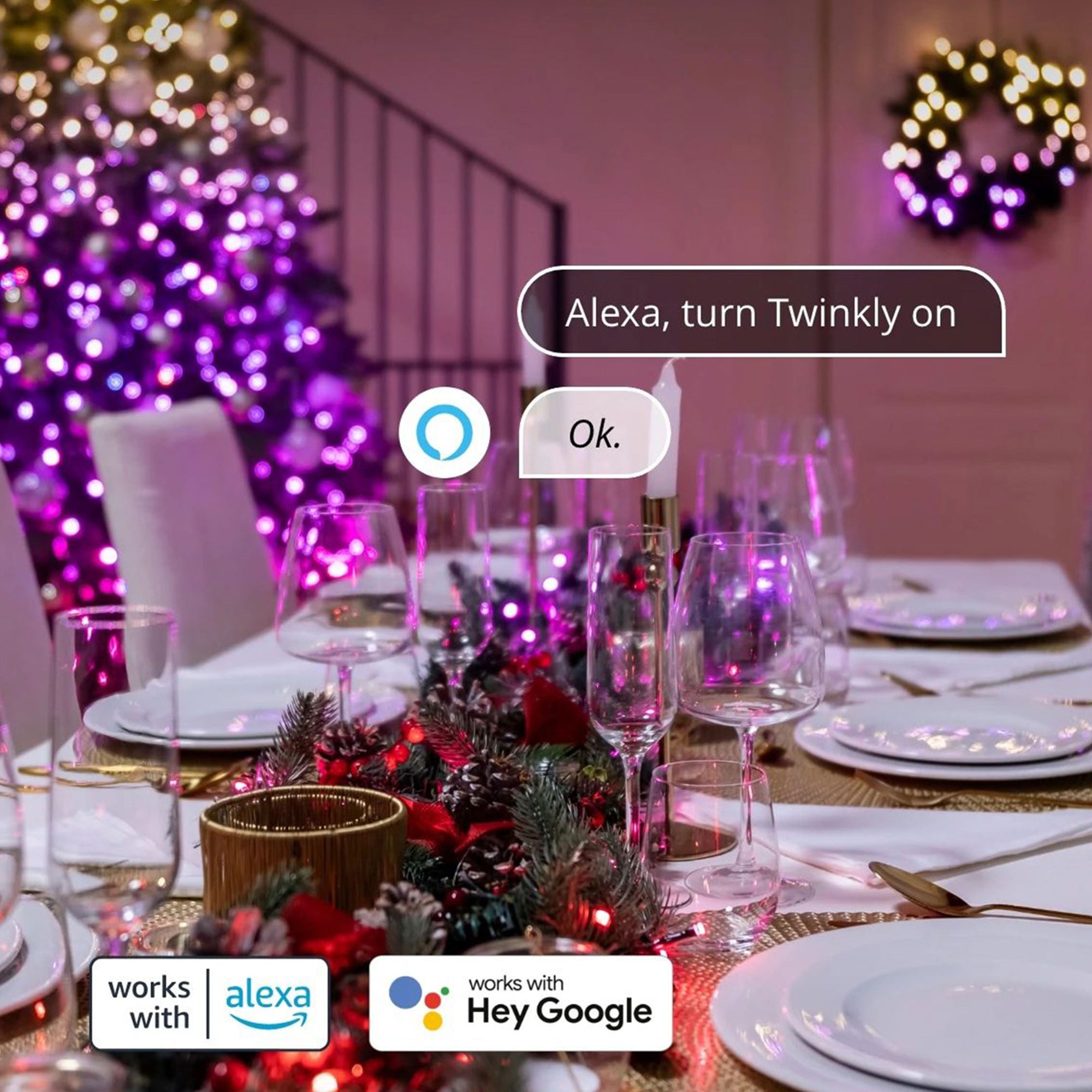 Twinkly Strings App-Controlled Smart LED Christmas Lights 400 Multicolor (4Pack) - VMInnovations