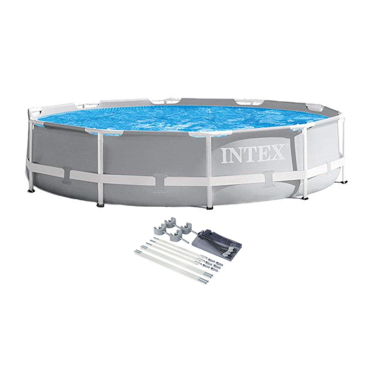 Intex 26701EH 10' x 30" Metal Frame Above Ground Swimming Pool w/ Pump & Canopy