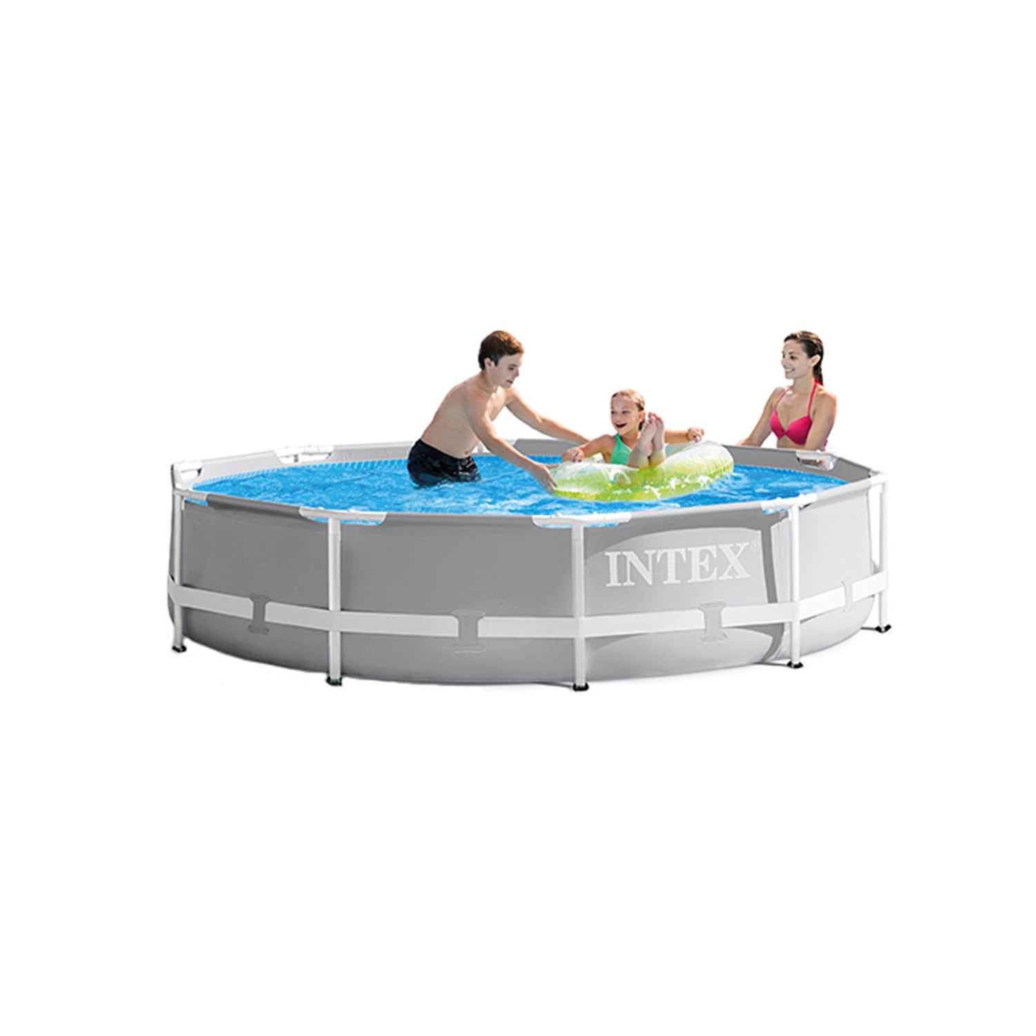 Intex 10' x 30" Above Ground Swimming Pool w/ 330 GPH Filter Pump & Pool Ladder - VMInnovations