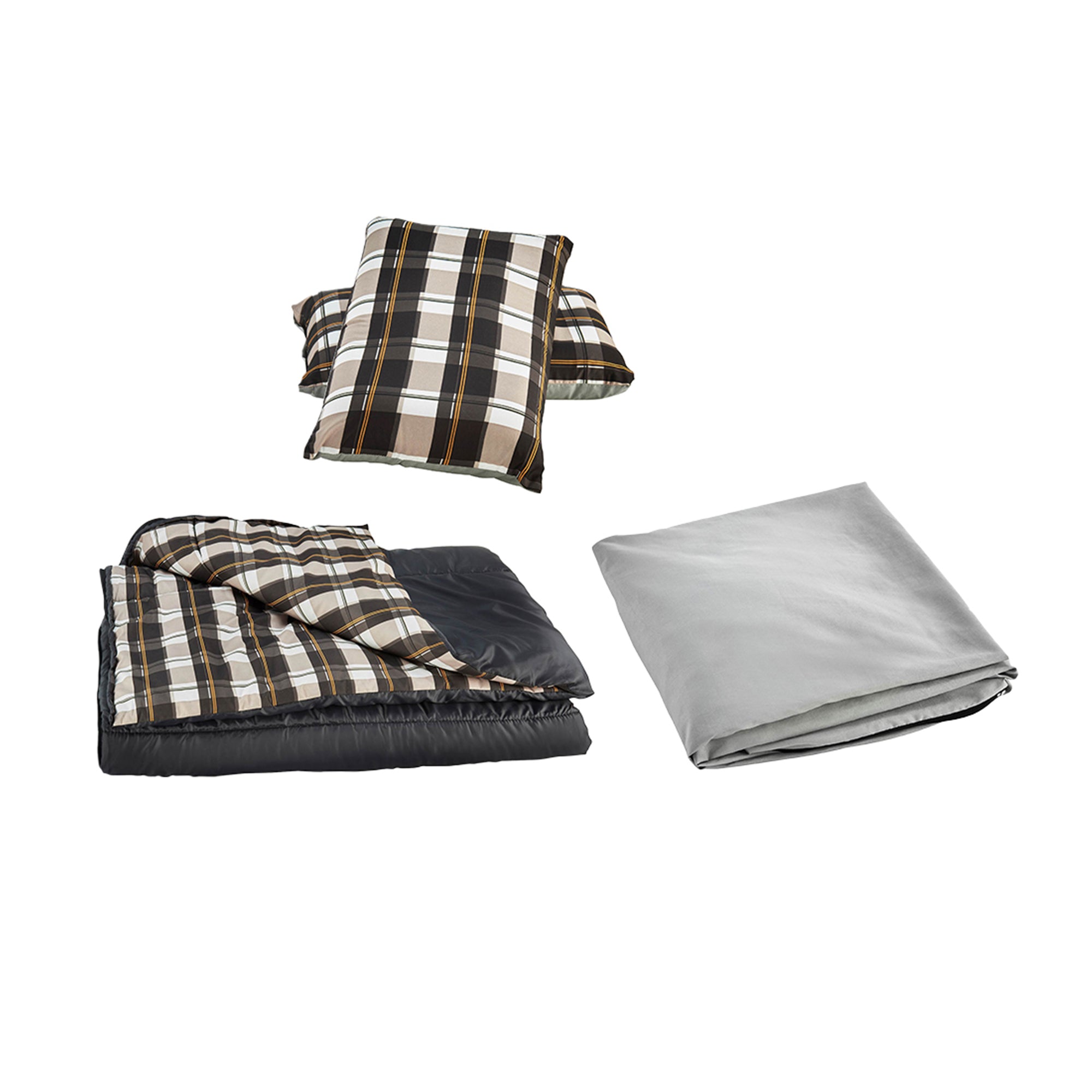 Insta-Bed Queen Air Bed, 6 Piece Queen Bedding, and Wenzel Klondike Camping Tent