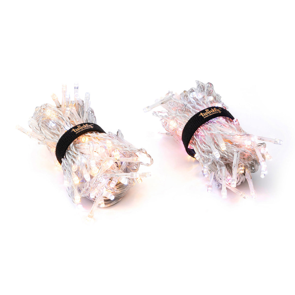 Twinkly Icicle App-Controlled Smart LED Christmas Lights 190 Amber/White (2Pack)