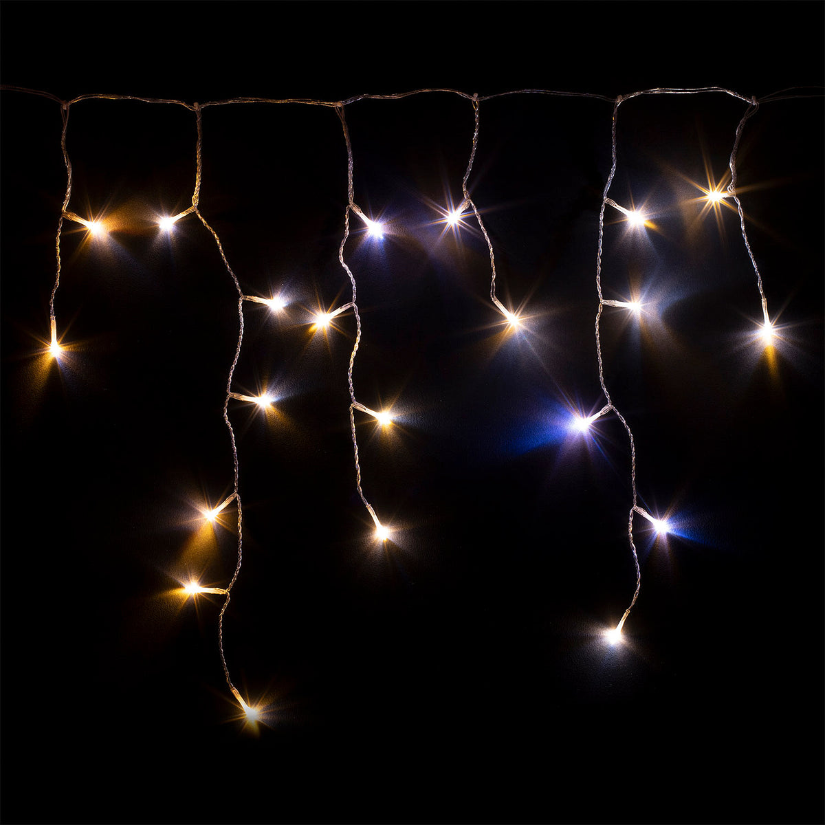 Twinkly Icicle App-Controlled Smart LED Christmas Lights 190 Amber/White (2Pack)