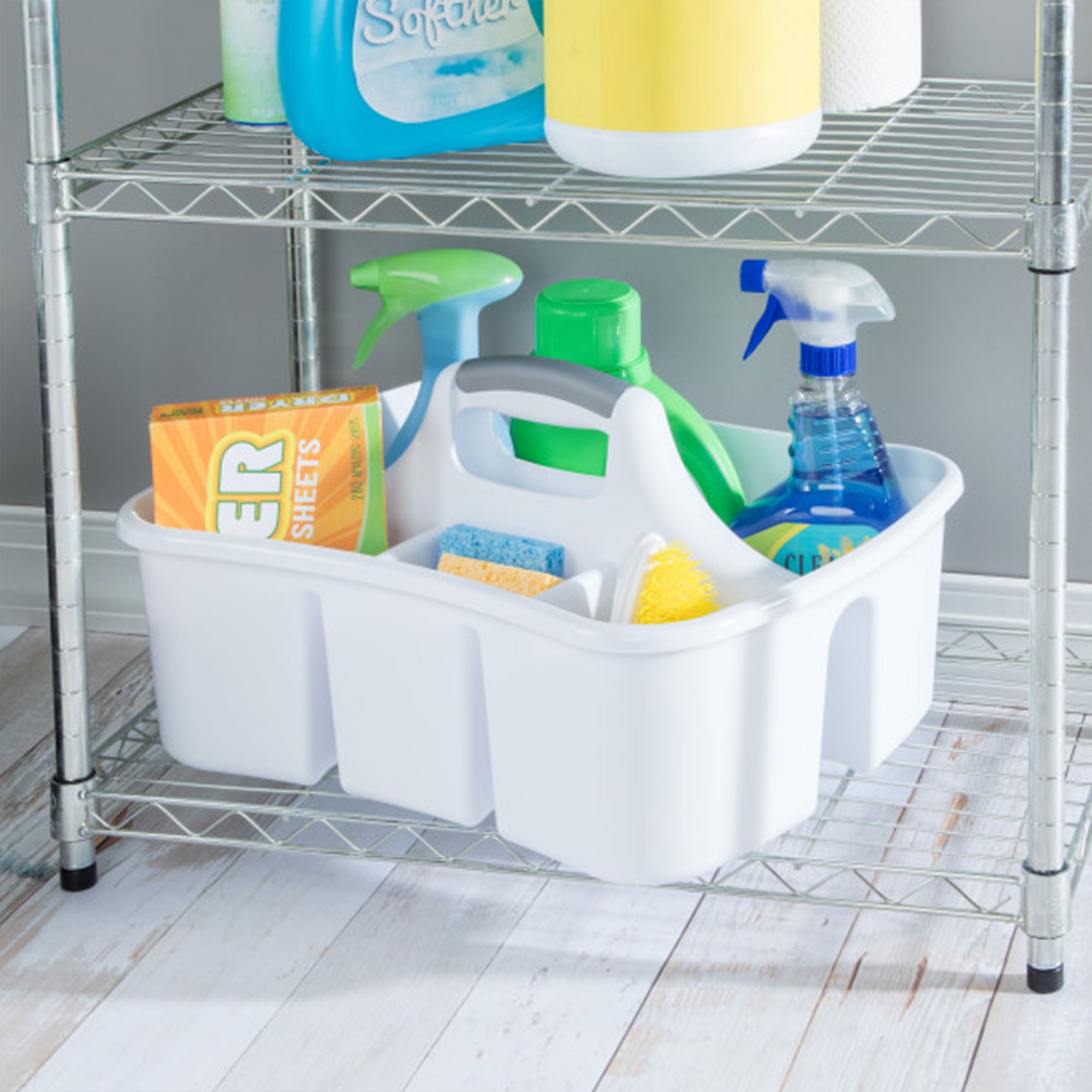 Sterilite Divided Storage Ultra Caddy with 4 Compartments and Handles (18 Pack) - VMInnovations