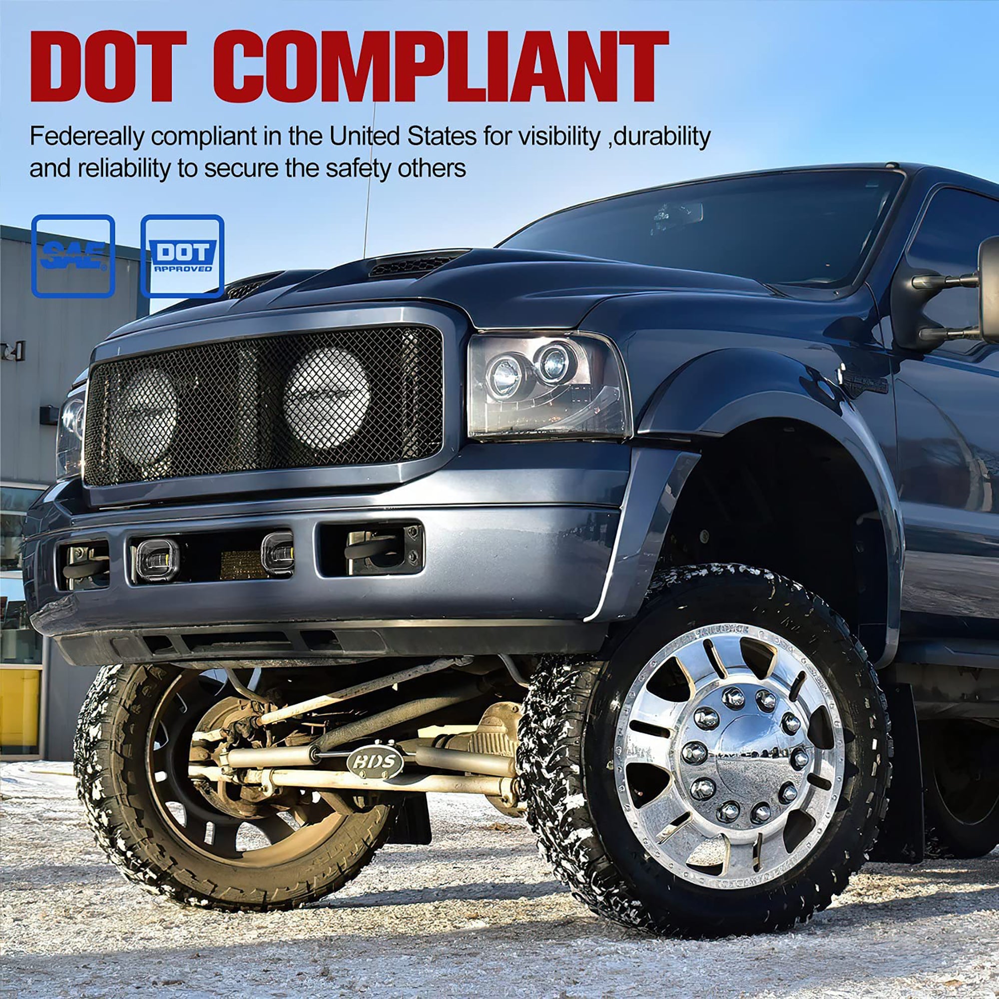 Fieryred LED Fog Light, Compatible w/ F250 & F350, Front Placement, (Open Box)