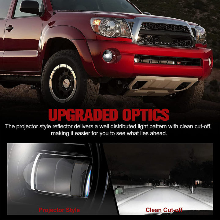 Fieryred LED Fog Light, Compatible w/ Tacoma, Tundra, & Solara, Bumper Placement - VMInnovations