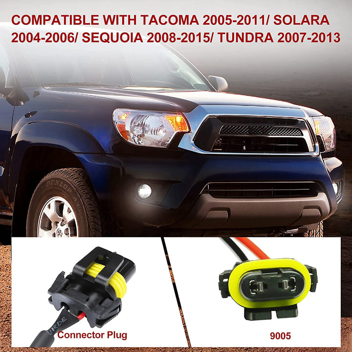 Fieryred LED Fog Light, Compatible w/ Tacoma, Tundra, & Solara, Bumper Placement - VMInnovations