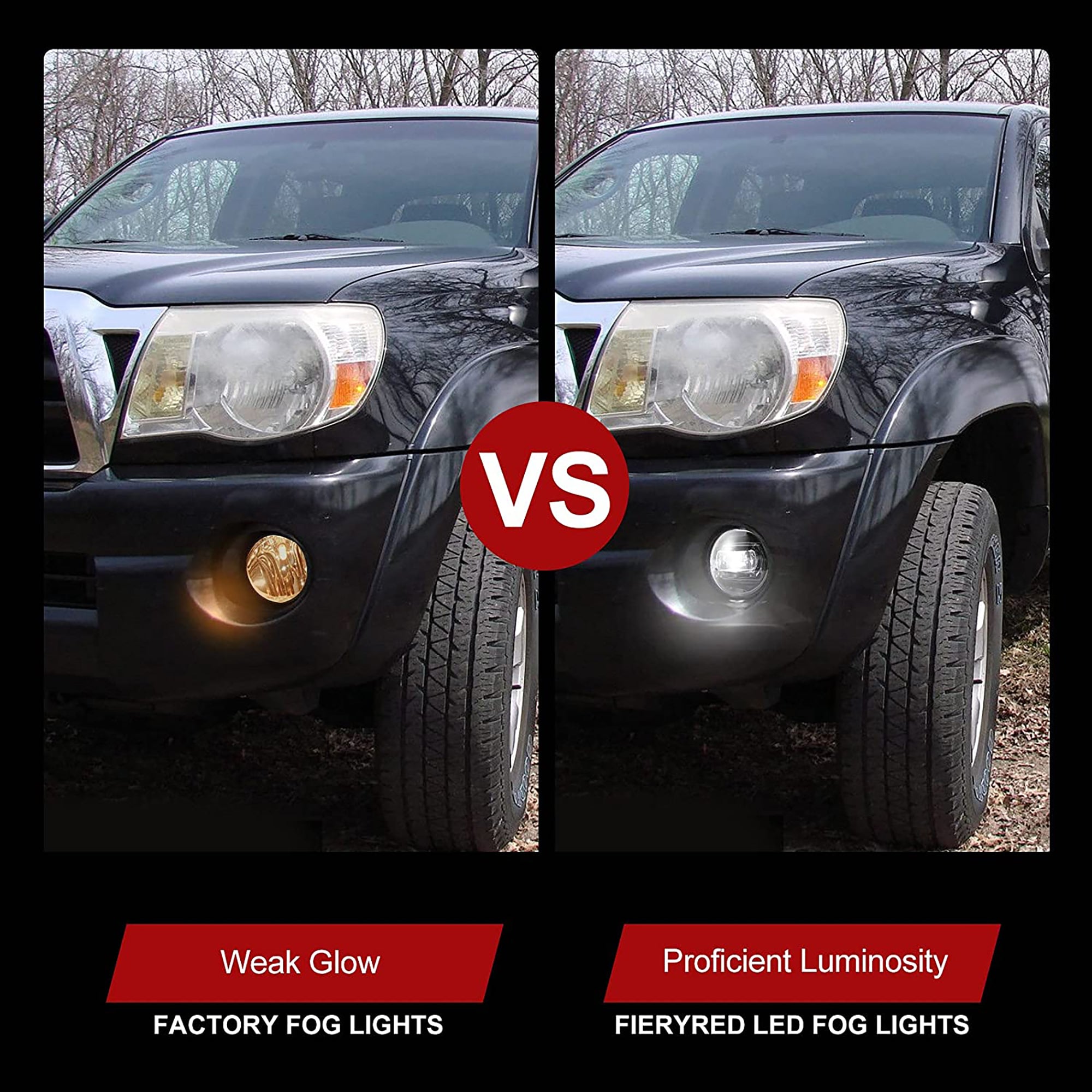 Fieryred LED Fog Light, for Tacoma, Tundra, & Solara, Bumper Placement (Used) - VMInnovations