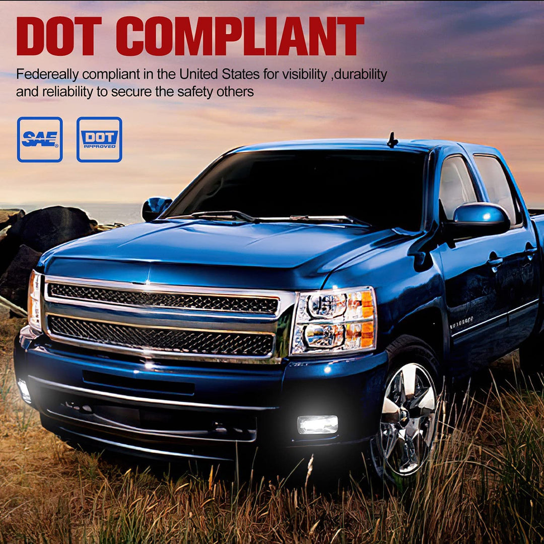 Fieryred LED Fog Light, Compatible w/ Tahoe and Yukon, Bumper Placement, Black - VMInnovations