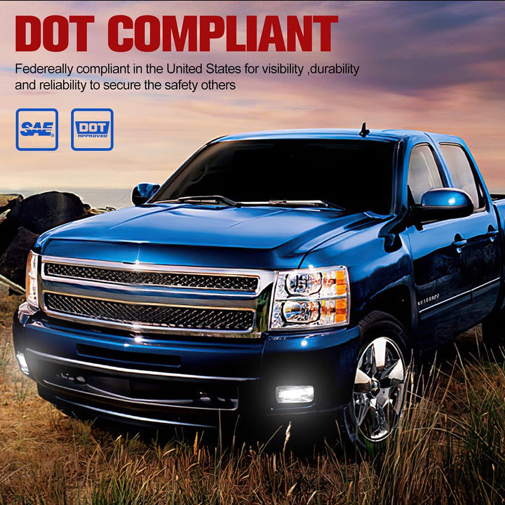 Fieryred LED Fog Light, Compatible w/ Tahoe and Yukon, Bumper Placement, Black - VMInnovations