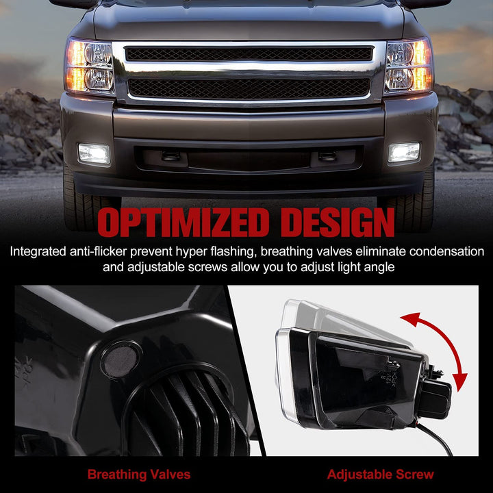 Fieryred LED Fog Light, Compatible w/ Tahoe and Yukon, Bumper Placement, Black - VMInnovations