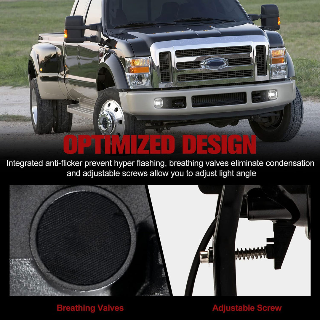Fieryred LED Fog Light, Compatible with F250, F350, and F450, Front Placement - VMInnovations