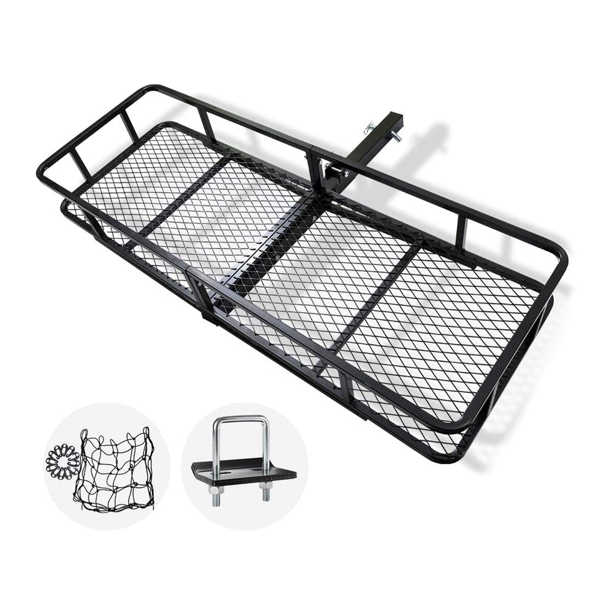 Folding Steel Mesh Cargo Carrier Luggage Basket w/500 Pound Capacity (For Parts)