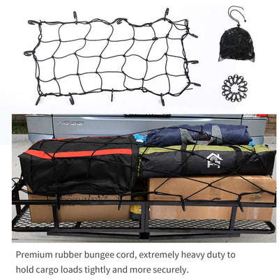 Fieryred Folding Steel Mesh Cargo Carrier Luggage Basket w/ 500lb Capacity(Used)