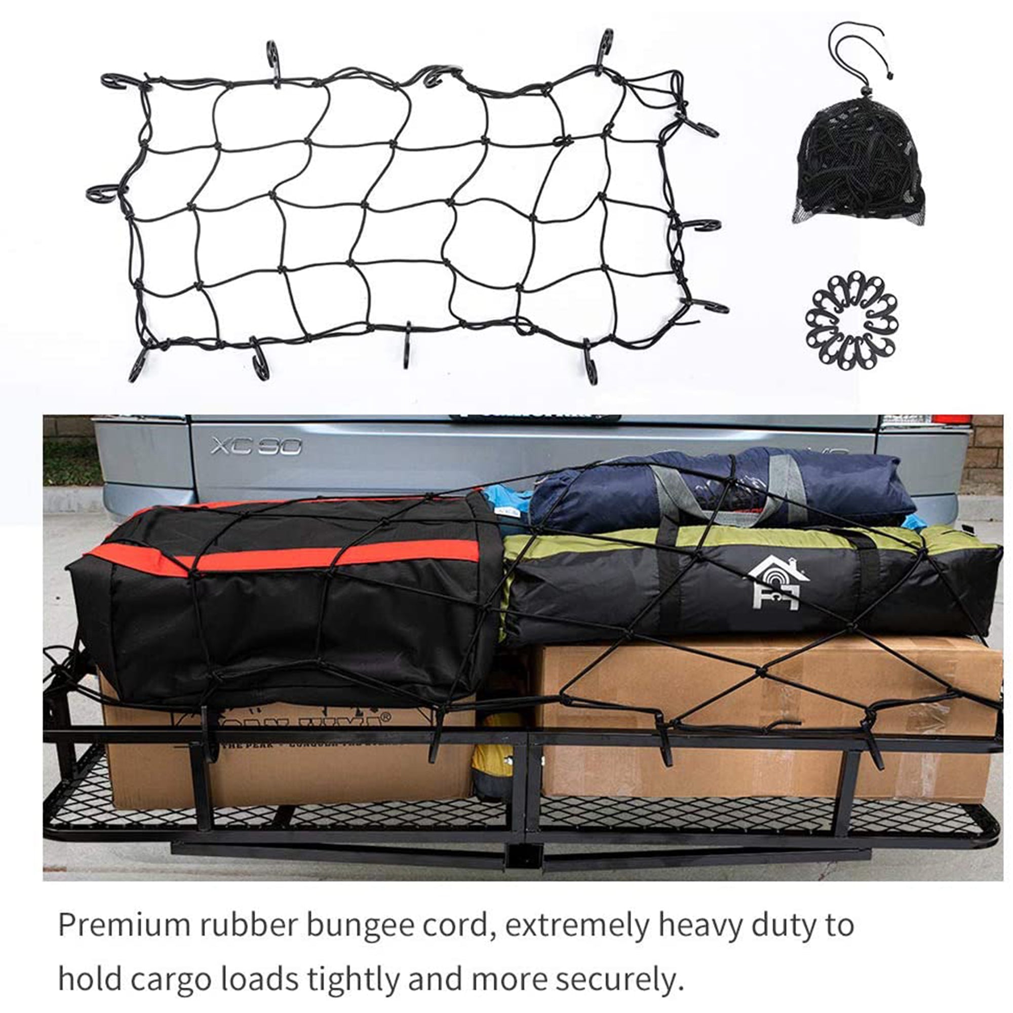 Fieryred Folding Steel Mesh Carrier Luggage Basket w/ 500lbs Capacity (Open Box) - VMInnovations