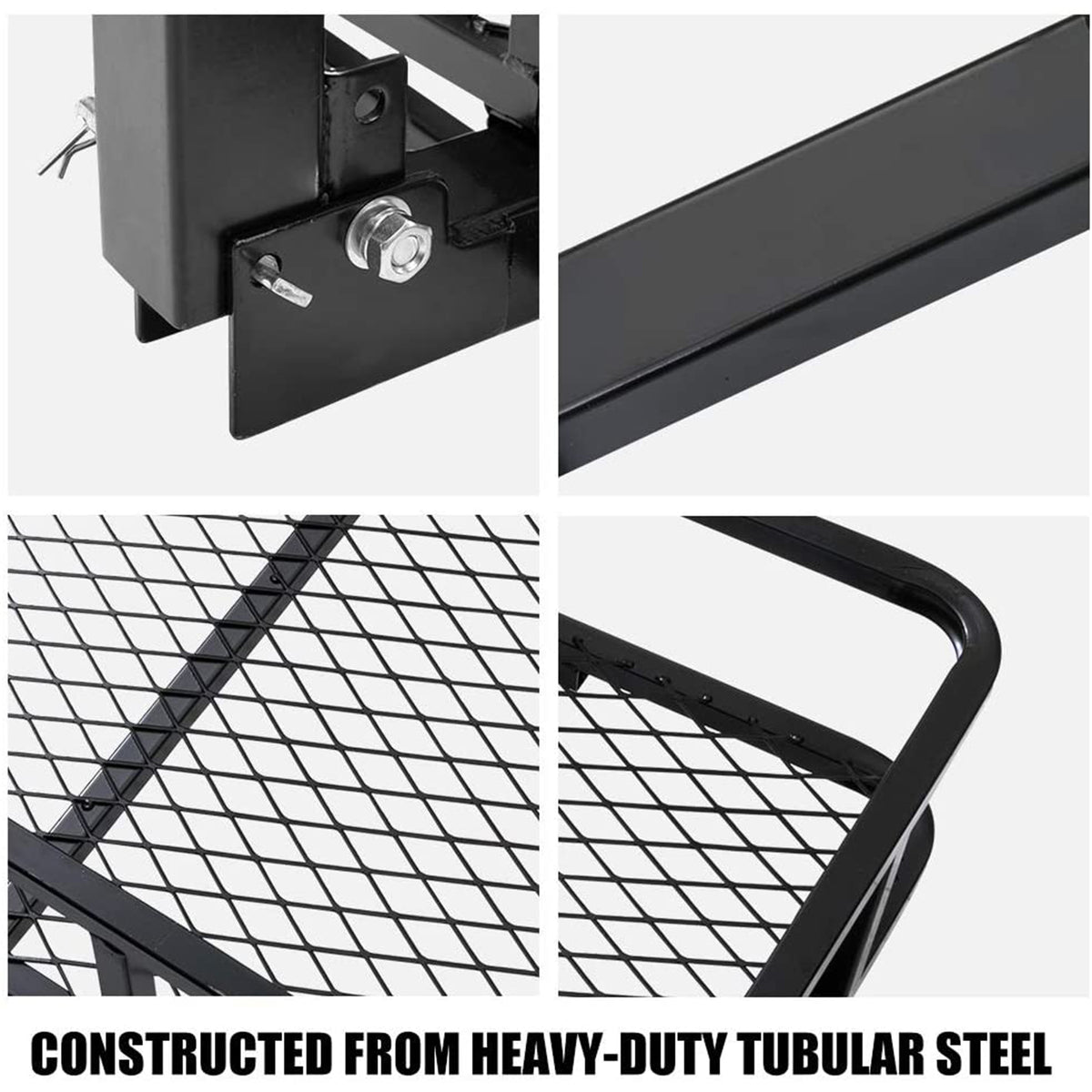 Folding Steel Mesh Cargo Carrier Luggage Basket w/500 Pound Capacity (For Parts)