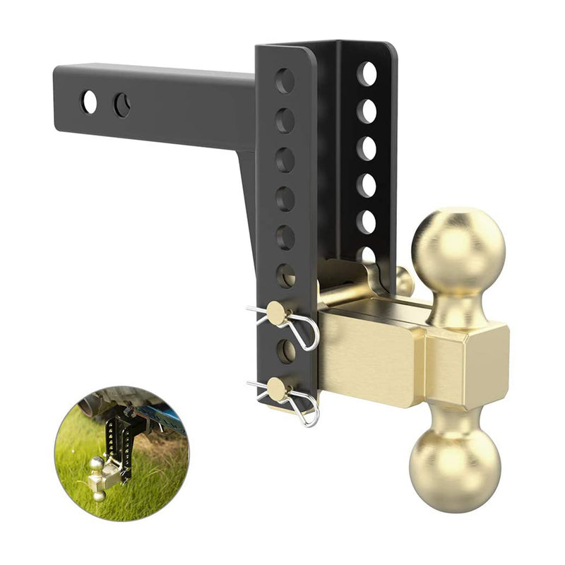 Fieryred Adjustable Trailer Hitch Ball Mount, 6 Inch Drop, 10,000 Pound Capacity