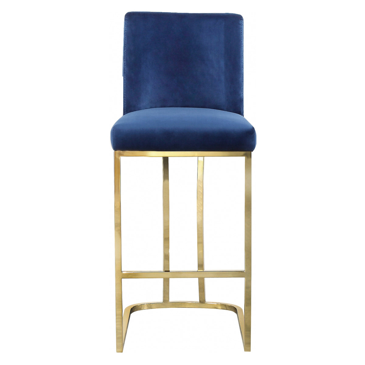 Meridian Furniture Heidi Modern Contemporary Plush Velvet Stool, Navy (Used)