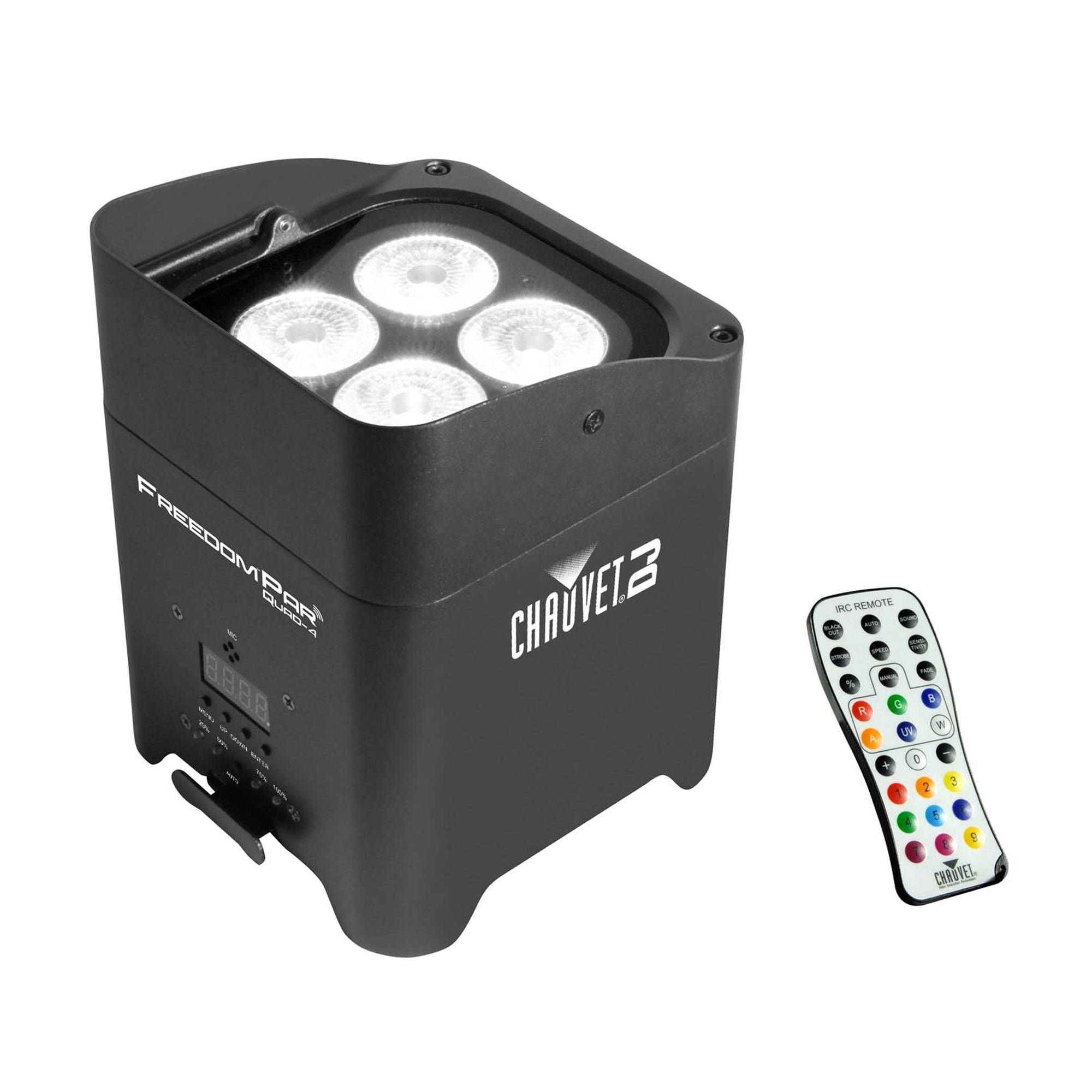 CHAUVET DJ Freedom Par Quad 4 Battery LED Wash Light Effect w/ Remote (8 Pack)