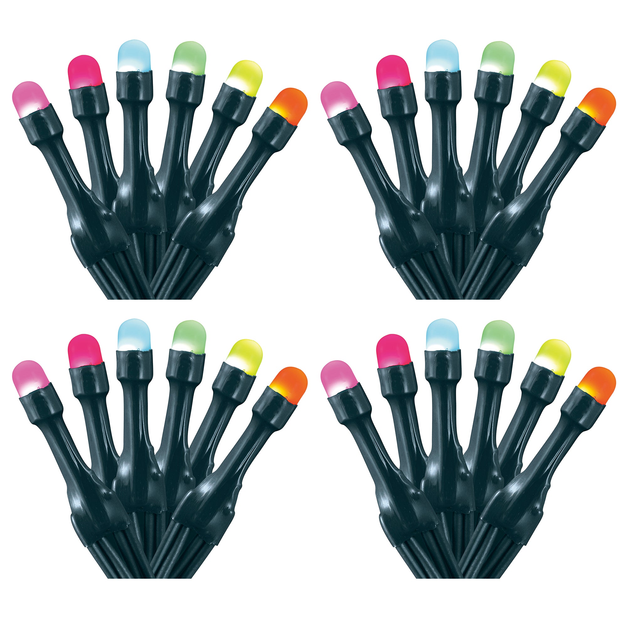 Home Heritage 7' Garland Style Holiday Lights, App Control, 40 RGB LEDs (4 Pack)