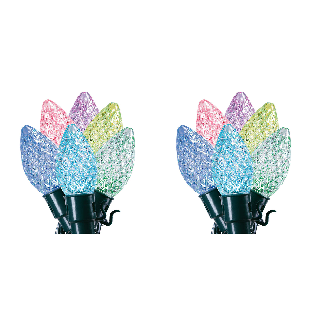 Home Heritage 15.8' Holiday Lights, Faceted, App Controlled, 20 RGB LEDs, 2 Pack