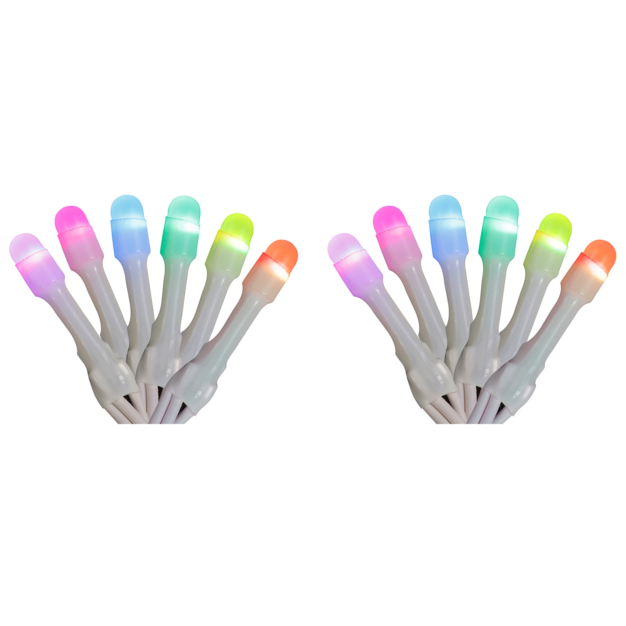 Home Heritage 7' Icicle Style Holiday Lights, App Controlled, 50 RGB LEDs 2 Pack