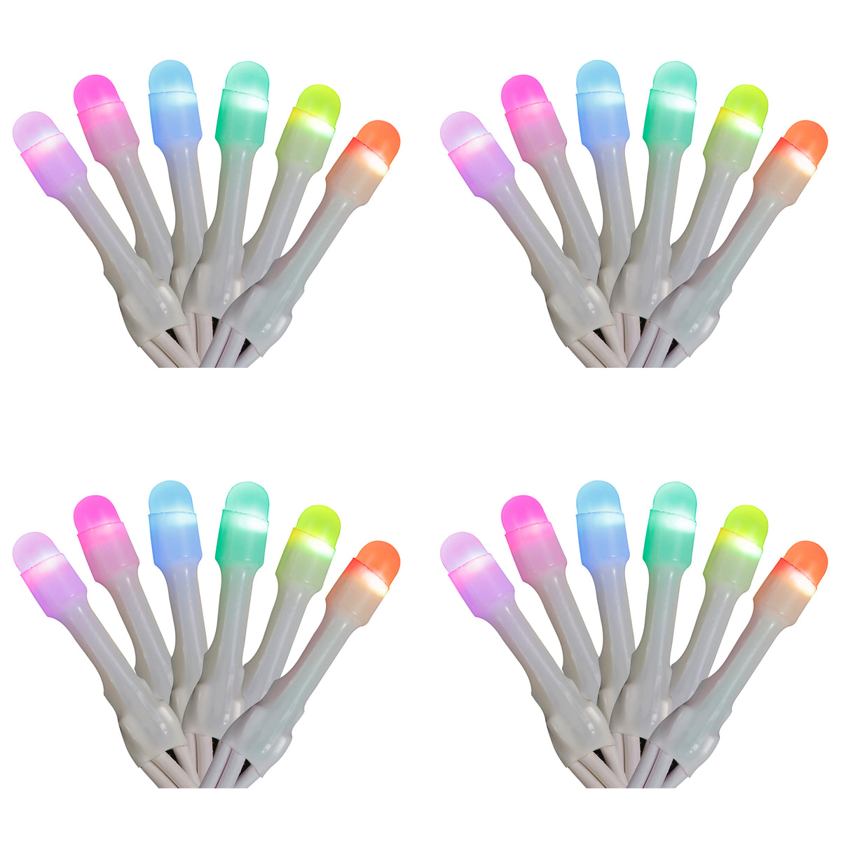 Home Heritage 7' Icicle Style Holiday Lights, App Controlled, 50 RGB LEDs 4 Pack