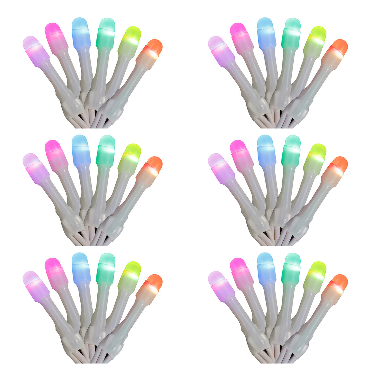 Home Heritage 7' Icicle Style Holiday Lights, App Controlled, 50 RGB LEDs 6 Pack