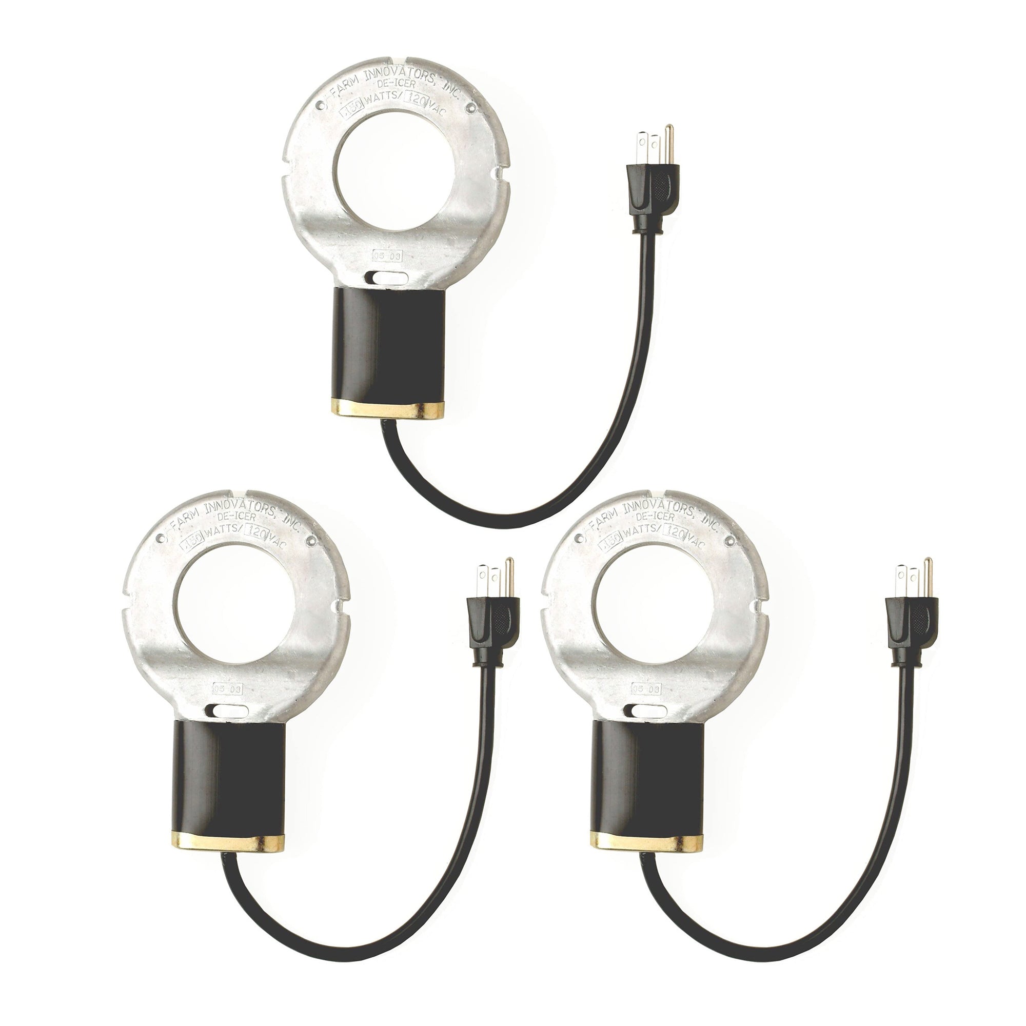 Farm Innovators 150W Electric Heated Bird Bath DeIcer, Cast Aluminum (3 Pack) - VMInnovations