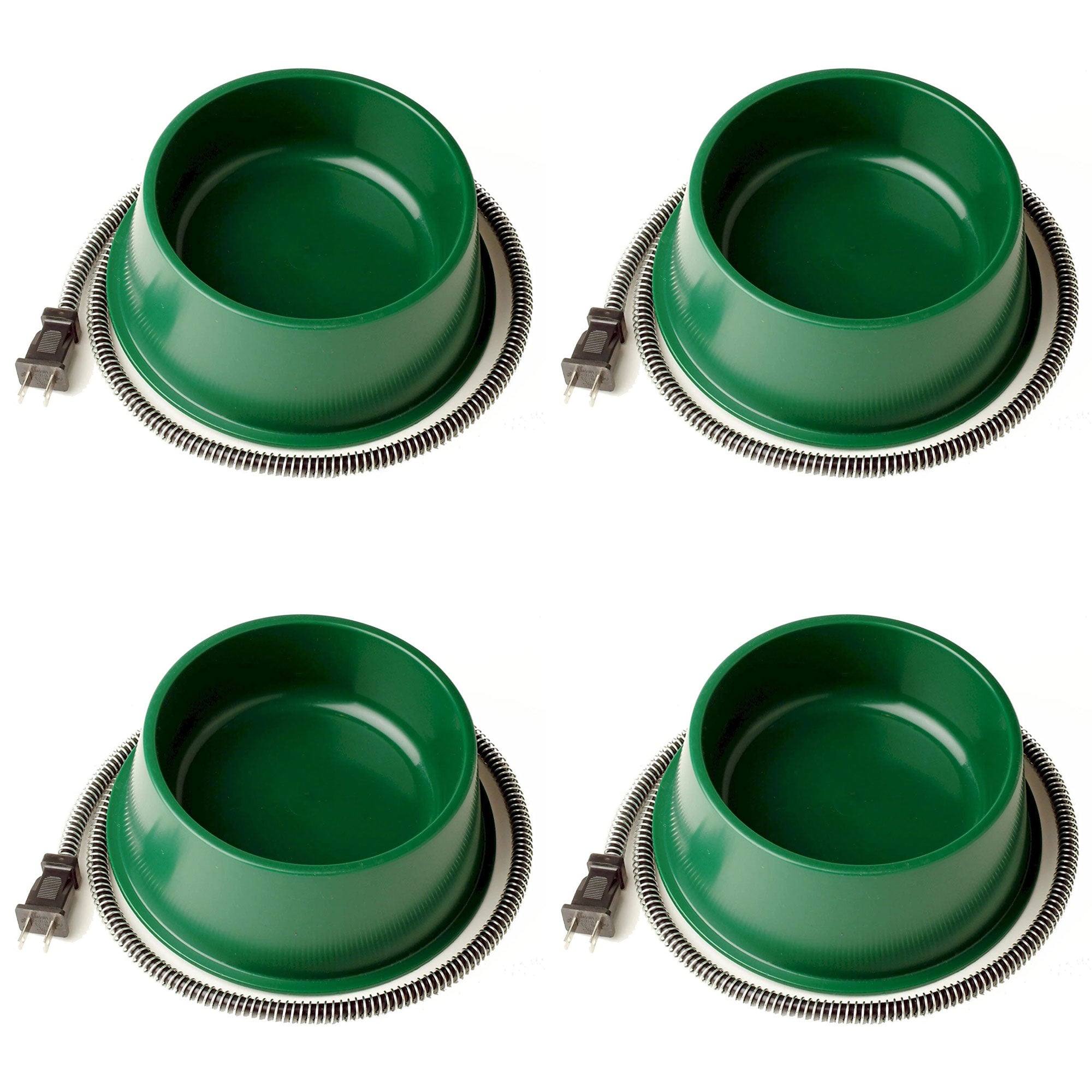 Farm Innovators QT 1 25 Watt 1 Qt Electric Heated Pet Water Bowl, Green (4 Pack) - VMInnovations