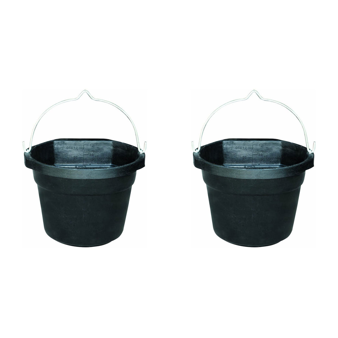 Farm Innovators FB 80R Rubber 3 Gallon Flat Back Heated Bucket 70 Watt (2 Pack)