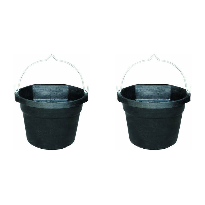 Farm Innovators FB 80R Rubber 3 Gallon Flat Back Heated Bucket 70 Watt (2 Pack)