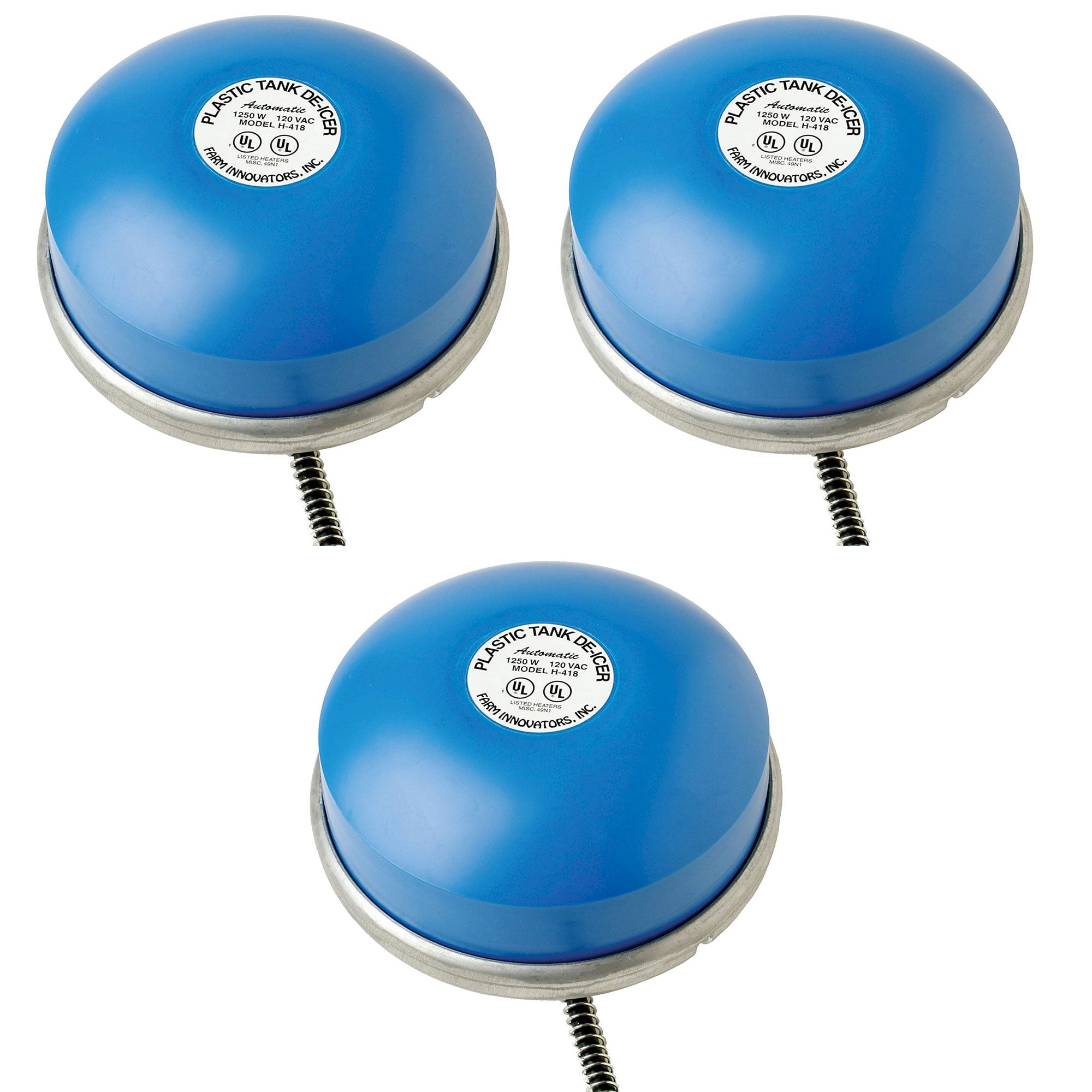 Farm Innovators Ice Chaser 1250 Watt Cast Aluminum Floating Tank Deicer (3 Pack) - VMInnovations