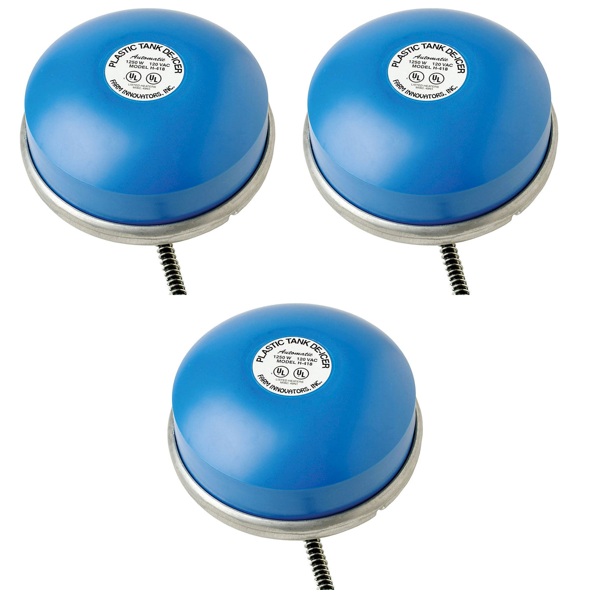 Farm Innovators Ice Chaser 1250 Watt Cast Aluminum Floating Tank Deicer (3 Pack)