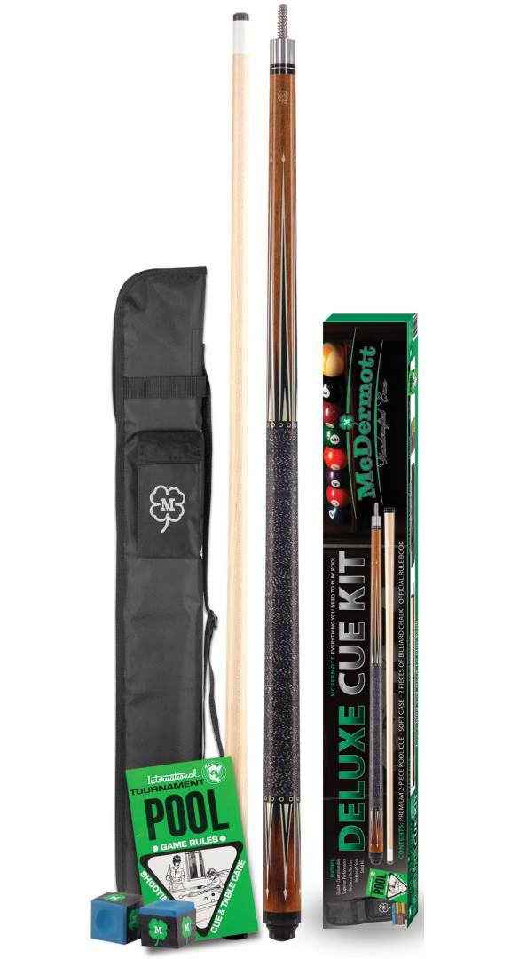 McDermott KIT3 Deluxe Five Piece Pool Cue Kit and Case | KIT3 - Open Box