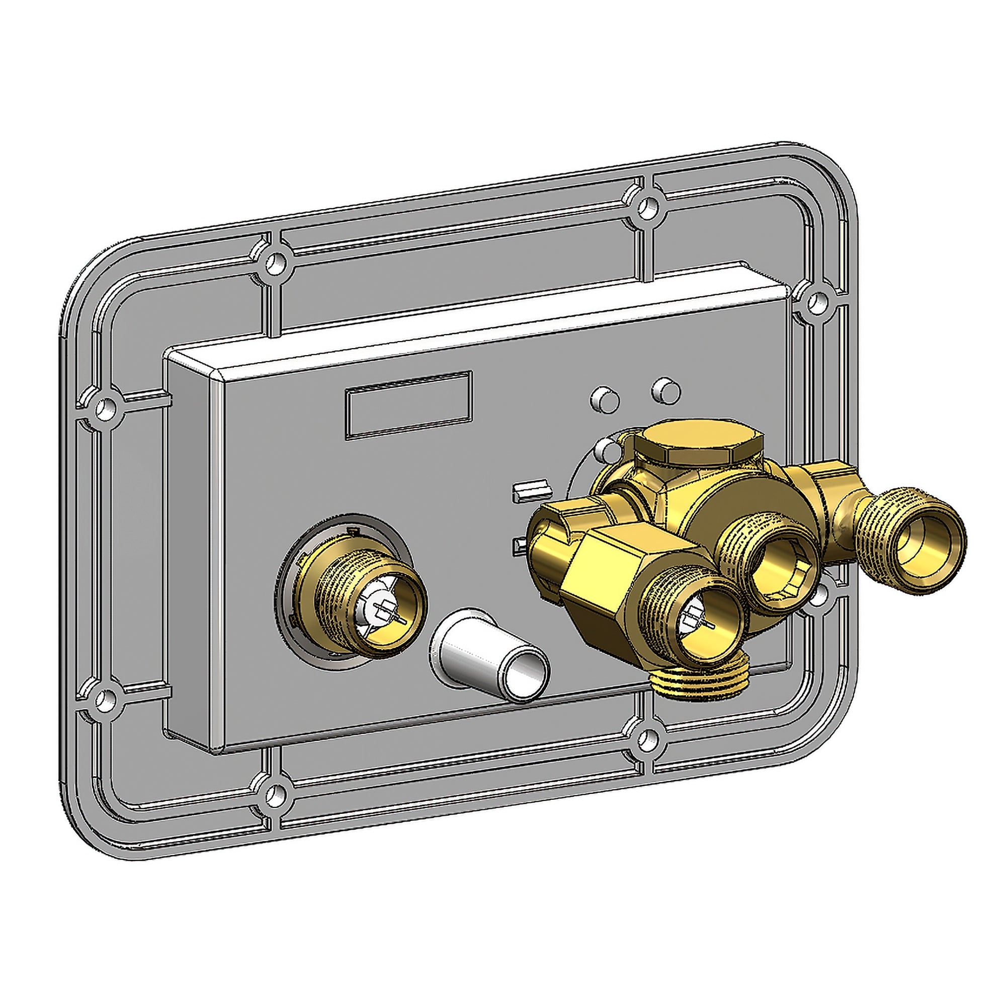 ABCO RV MANRV101-RF RV Water Panel with 4 Function Lead Brass Valve (Open Box)