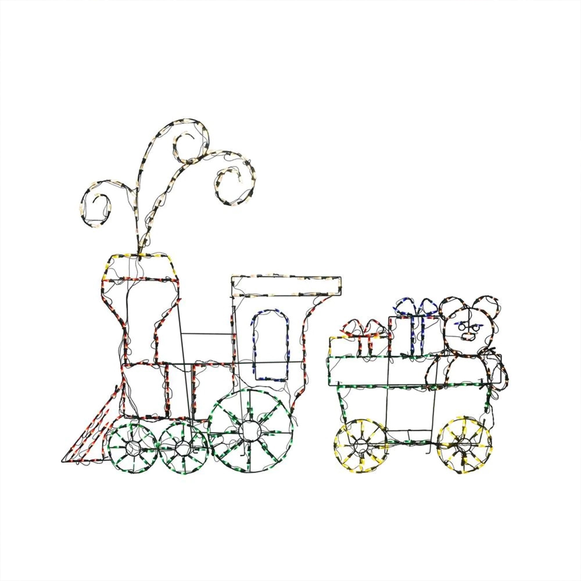 ProductWorks 60" Pro-Line LED Animation Holiday Train Set Christmas Yard Decor - VMInnovations