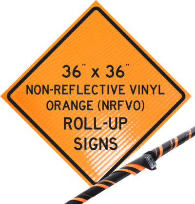 Eastern Metal Signs and Safety 36 Inch Utility Work Ahead Roll Up Sign, (2 Pack)