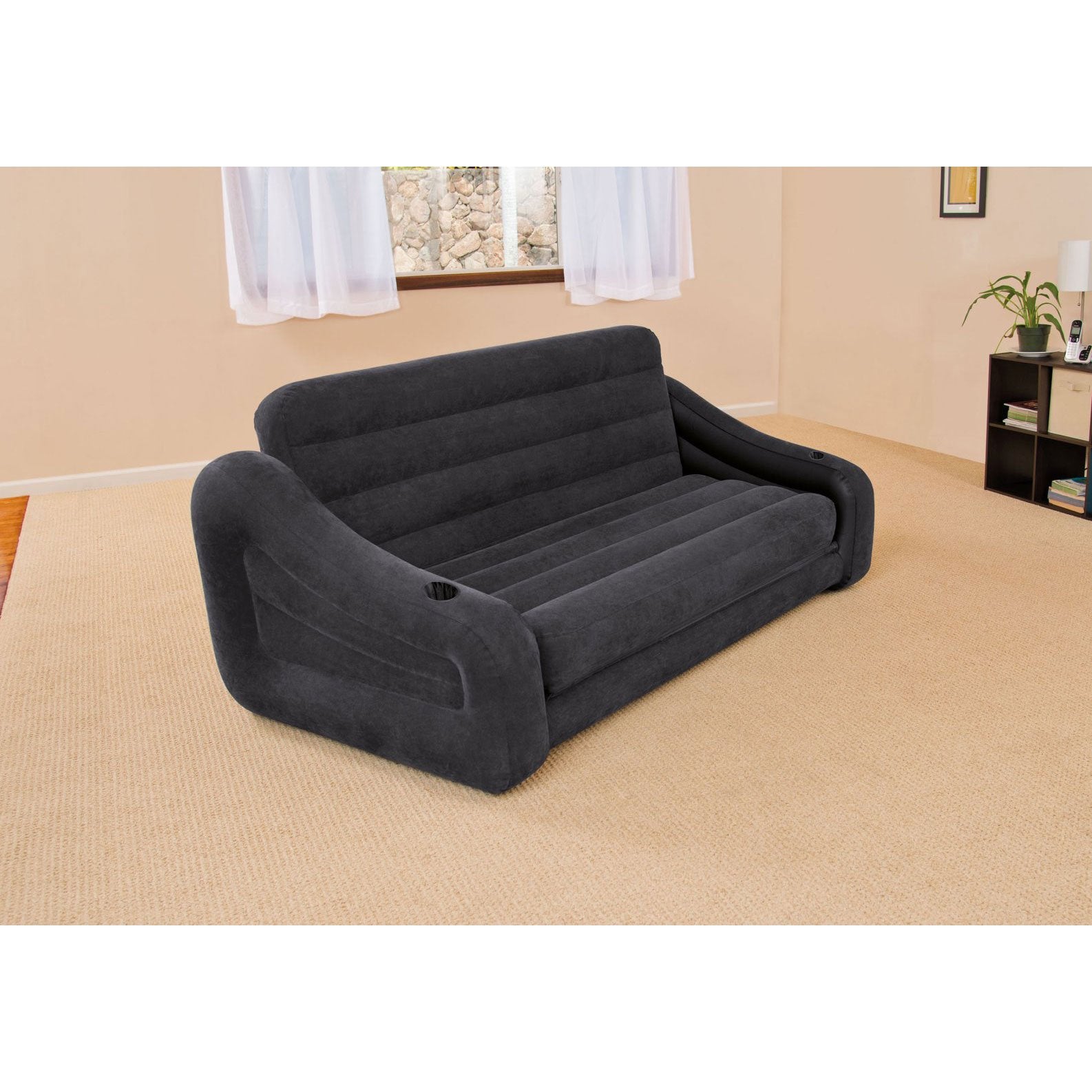 Intex Queen Size Pull Out Sofa, Lounge Chair, & 120 Volt AC Electric Air Pump