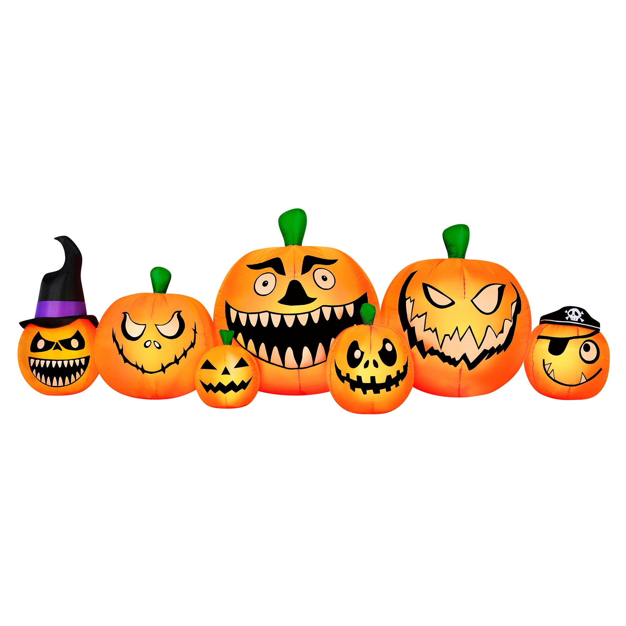 8 Foot Inflatable Pre Lit Pumpkin Patch Halloween Yard Decoration (Open Box) - VMInnovations