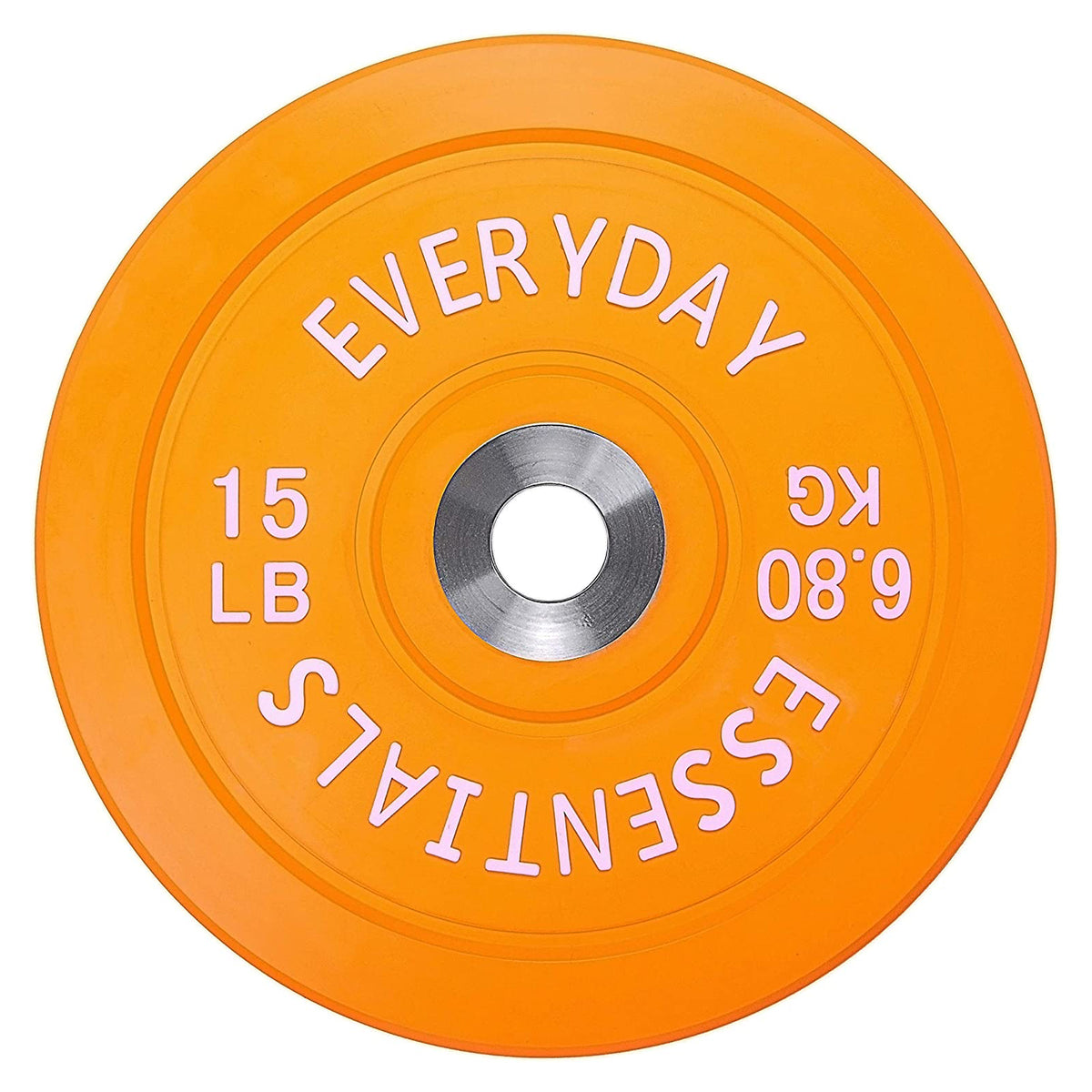 BalanceFrom Everyday Essentials 15 Pound Olympic Weight Plate, Set of 2, Yellow