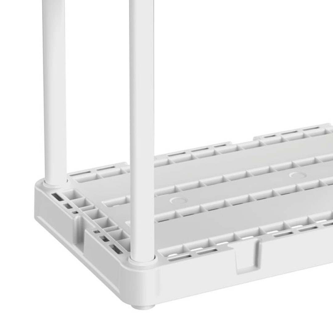 Gracious Living 3 Shelf Knect-A-Shelf Fixed Height Light Duty Storage Unit,White - VMInnovations