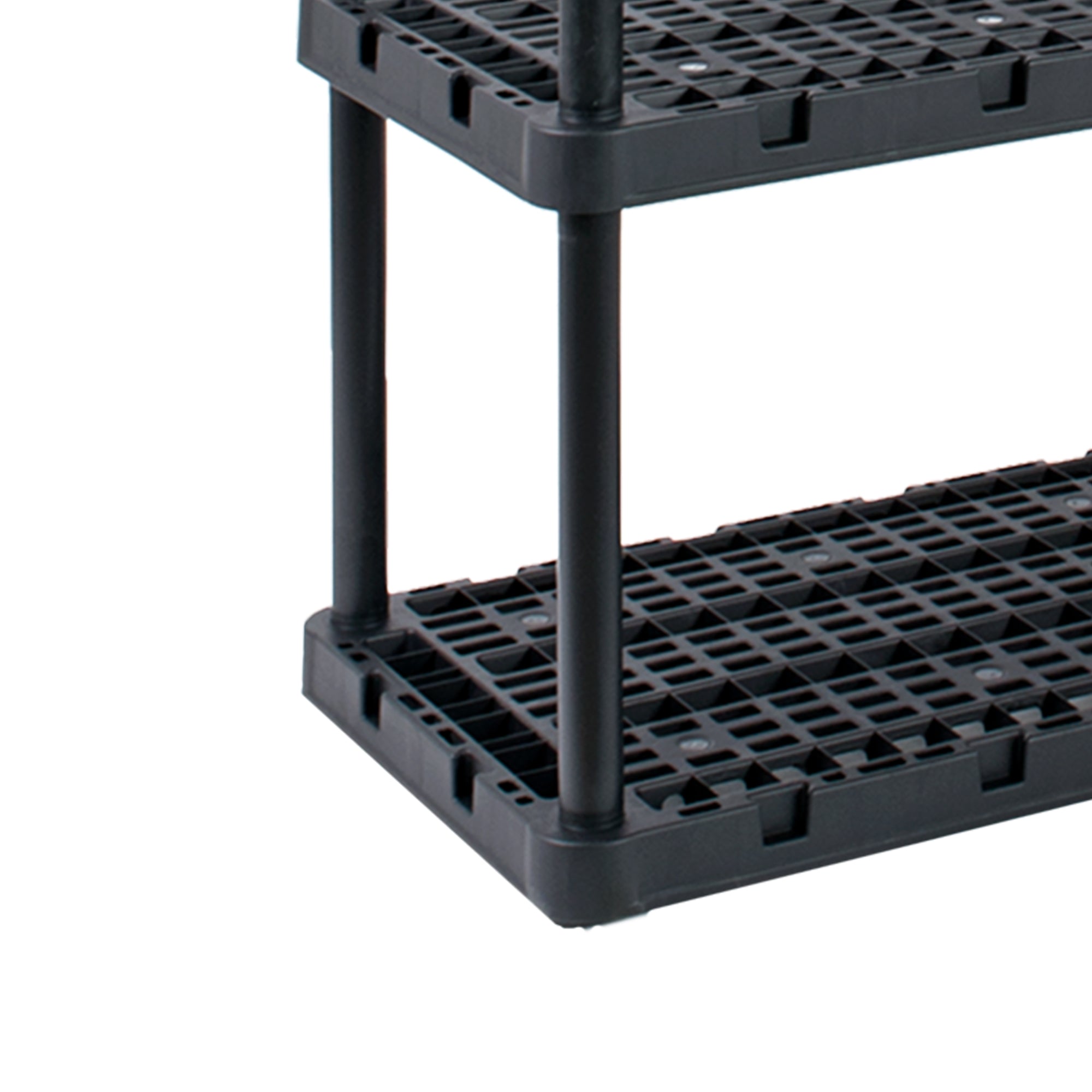 Gracious Living 4 Shelf Knect-A-Shelf Heavy Duty Storage, Black (For Parts) - VMInnovations