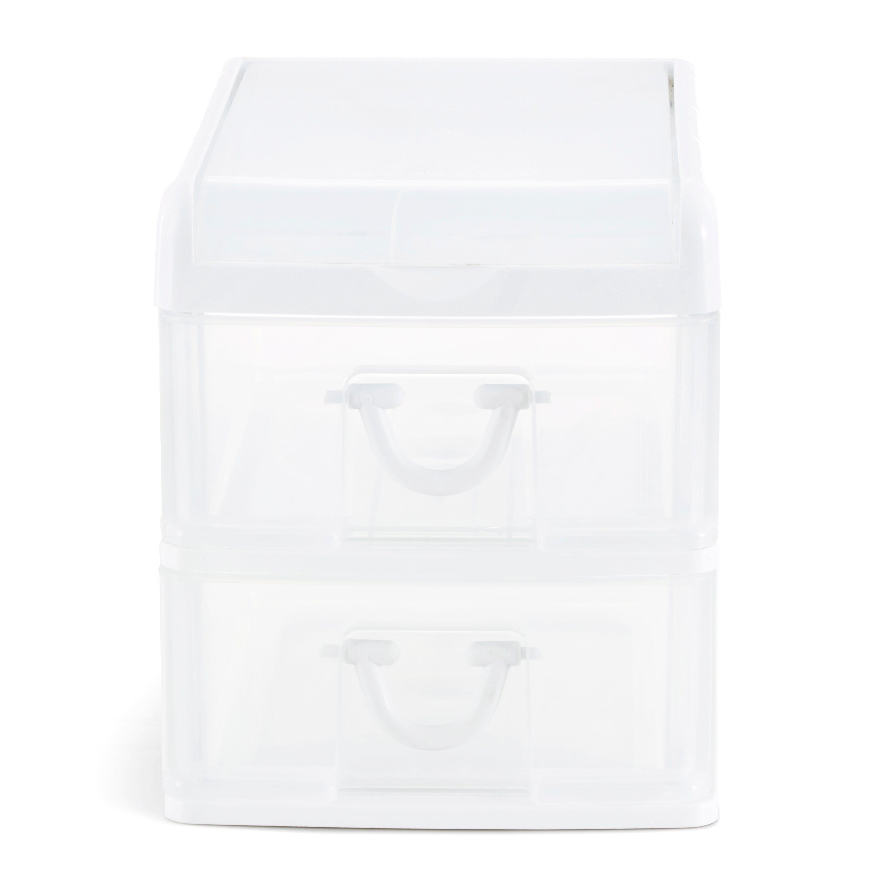 Gracious Living 2 Drawer Desktop Countertop Organizer with Flip Top Lid (4 Pack)