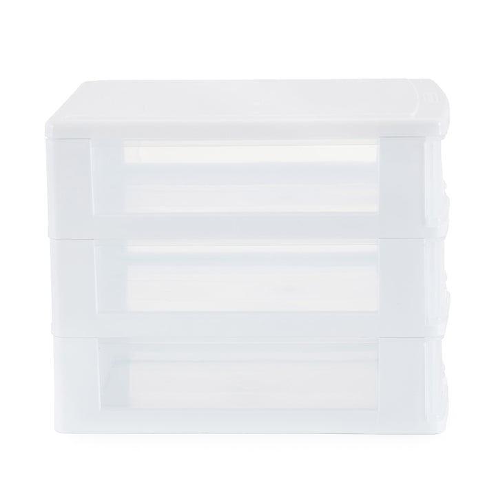 Gracious Living Deluxe 3 Drawer Storage Desktop and Countertop Organizer, White - VMInnovations