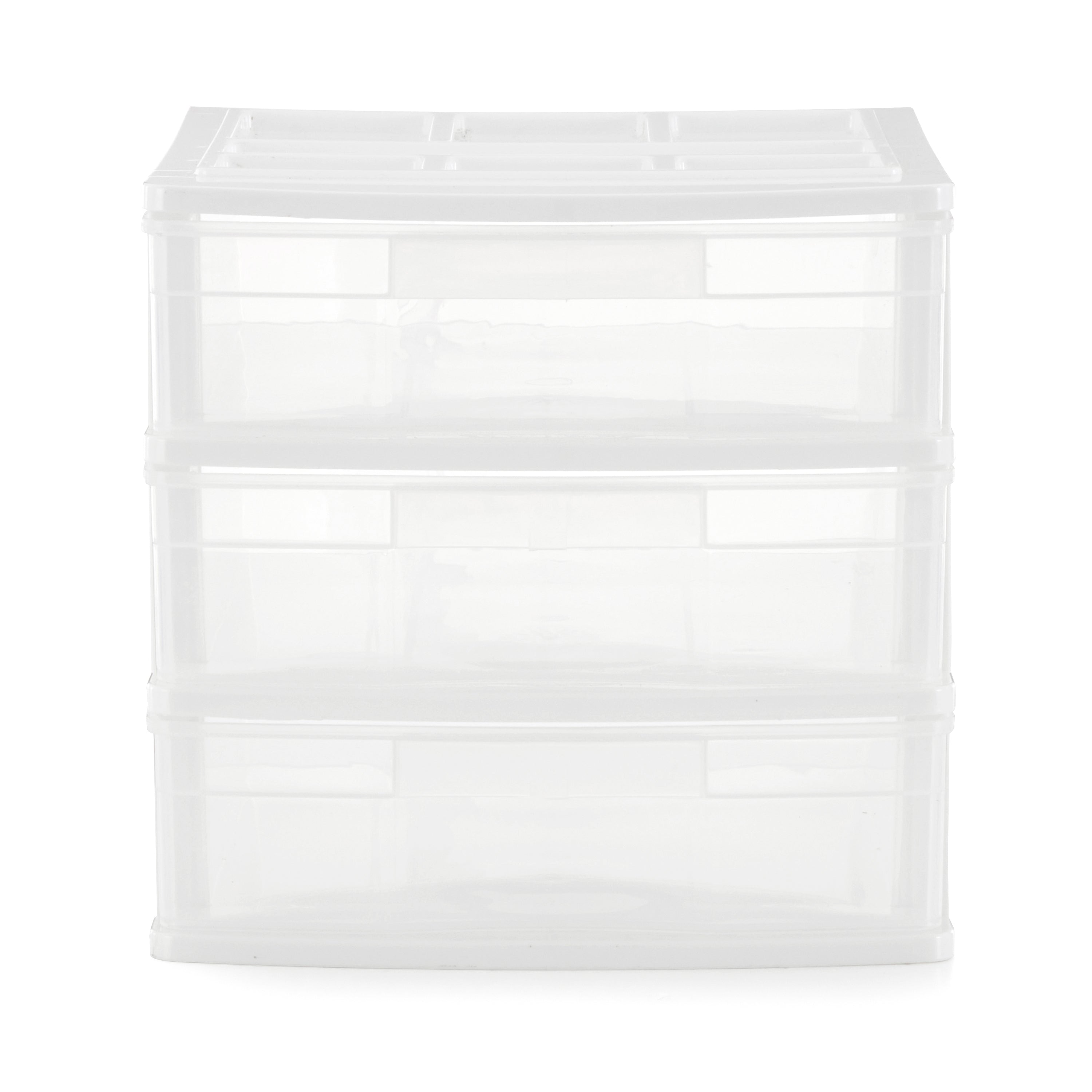 Gracious Living 3 Drawer Desktop Countertop Storage with Organizer Lid (3 Pack)